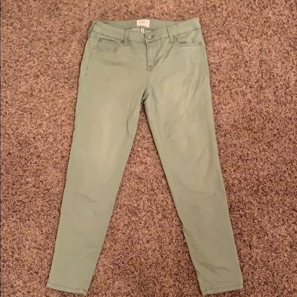 Junior girls light green jeans